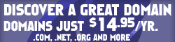 Discover a great domain. Domains just $14.95/yr - .com, .net, .org and more!